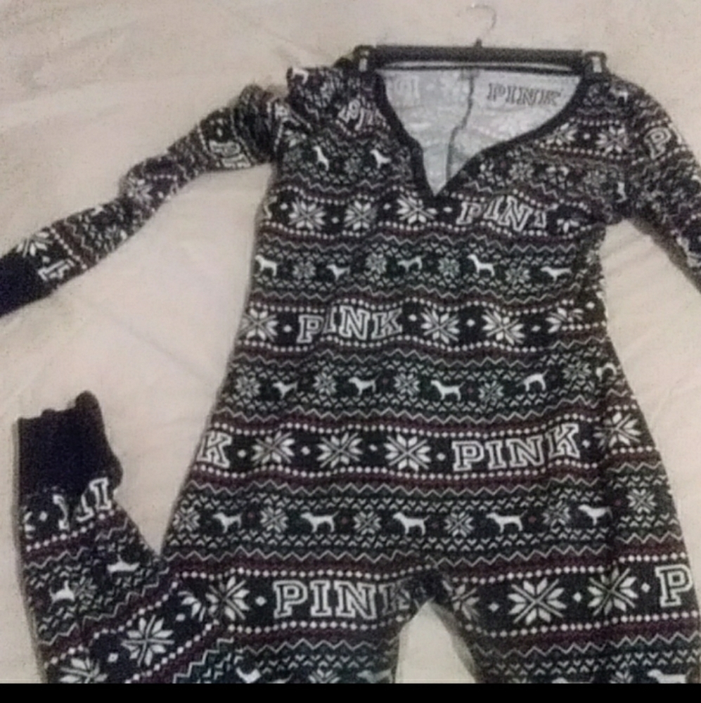 Pink victorias secret onesie